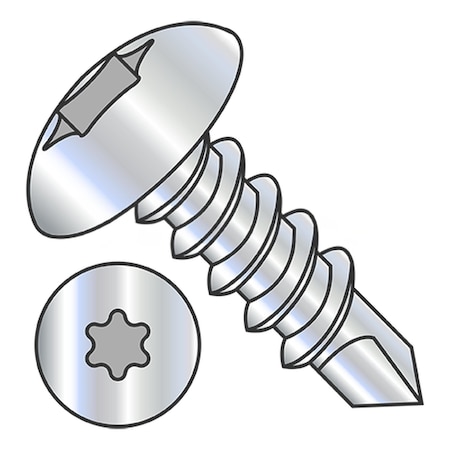 Usa Industrials Self-Drilling Screw, #10-16 x 1/2 in, Zinc Plated Steel Truss Head Torx Drive BULK-SCRW-11664